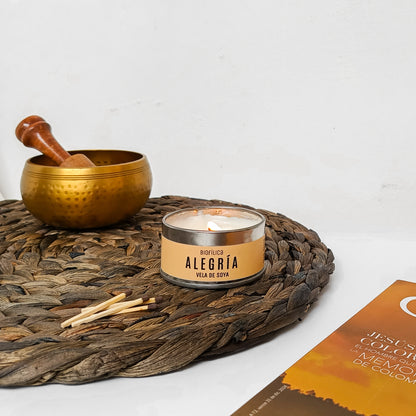 VELA DE CERA VEGETAL ALEGRÍA 80 g